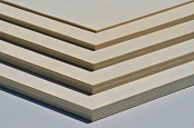 White engineered poplar face